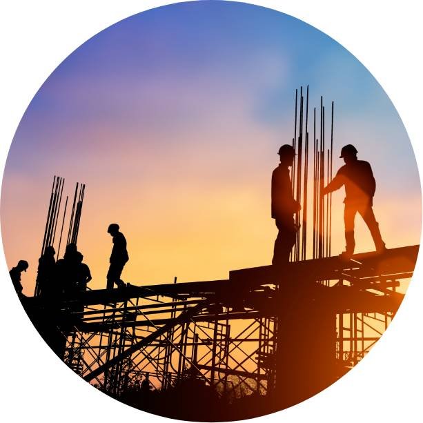 Photo of construction during sunset